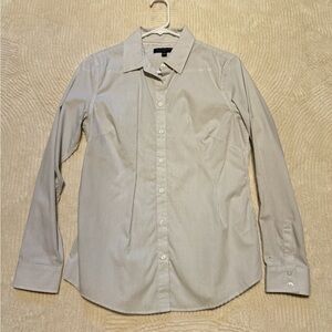Banana Republic Gray Blouse Classic Design